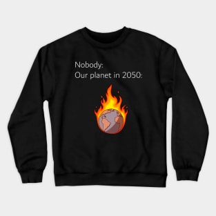 nobody meme about climate change Crewneck Sweatshirt